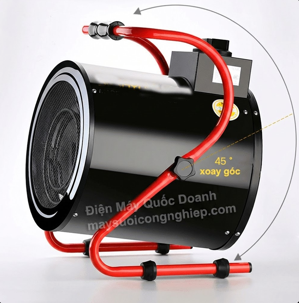 quạt sấy gió nóng 5kw đen