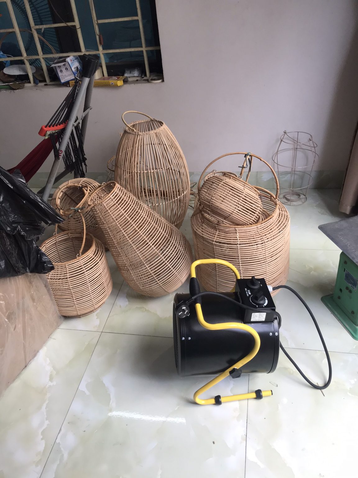 Sấy đô thủ công mây tre đan